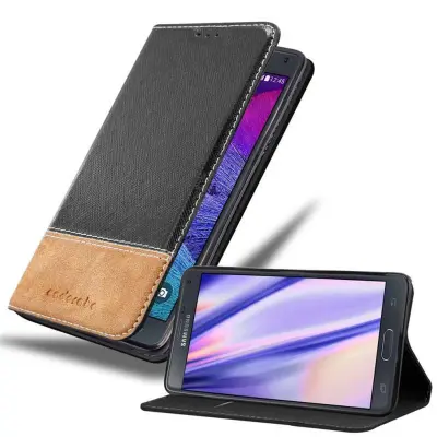 Cadorabo Case, združljiv s Samsungom v črno rjavi barvi - zaščitni pokrov z magnetnim zapiranjem, stoječo funkcijo in režo za kartico