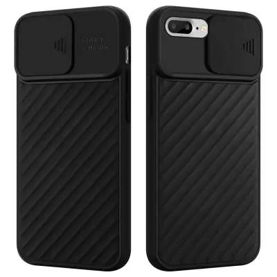 CADORABO Ohišje, združljiv z Apple v Matt Black - Zaščitni pokrov iz fleksibilnega silikona TPU in z zaščito pred kamero