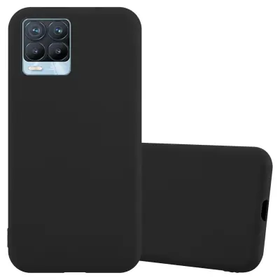 CADORABO Ohišje, združljiv z Realme v Candy Black - Zaščitni pokrov iz fleksibilnega silikona TPU
