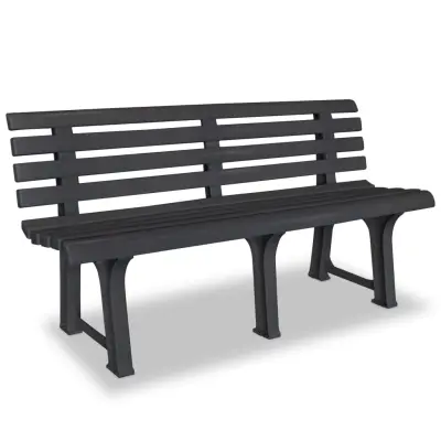 vidaXL Vrtna klop 145,5 cm plastika antracitne barve