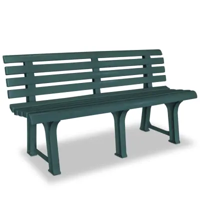 vidaXL Vrtna klop 145,5 cm plastika zelene barve