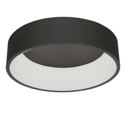 SCULPTORIS 400 okrogla stropna svetilka LED 30W CCT 3000K 4000K stropna svetilka stenska svetilka kuhinja pisarna vhod 40cm 230V ČRNA BARVA