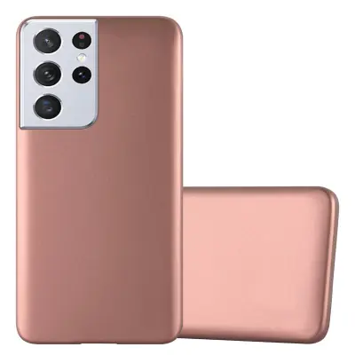 CADORABO CARE, združljiv s Samsungom v kovinskem rosă ‰ Gold - zaščitni pokrov iz fleksibilnega silikona TPU