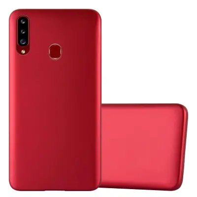 CADORABO Ohišje, združljiv s Samsungom v kovinsko rdeči - zaščitni pokrov, narejen iz fleksibilnega silikona TPU