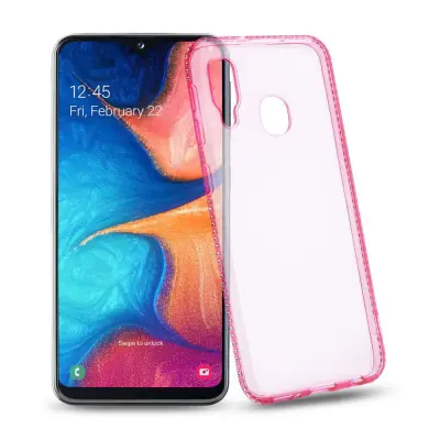 CADORABO Ohišje, združljiv s Samsungom v prozornem roza - zaščitnem pokrovu, narejen iz fleksibilnega silikona TPU v oblikovanju nosoroga