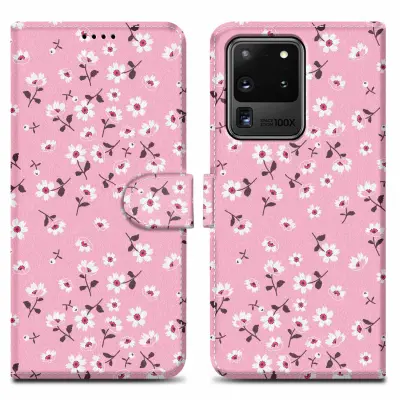 CADORABO Ohišje, združljiv s Samsungom - Design Flower Rain št. 6 - Zaščitni pokrov z magnetnim zapiranjem, funkcijo stojala in režo za kartico