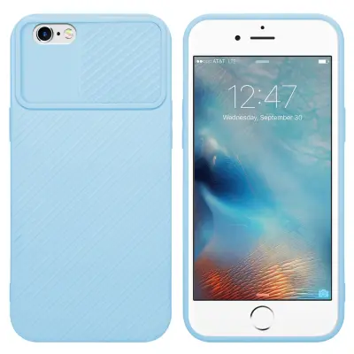 CADORABO Ohišje, združljiv z Apple v Bonbon Light Blue - Zaščitni pokrov, narejen iz fleksibilnega silikona TPU in z zaščito pred kamero