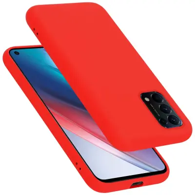 Primer Cadorabo, združljiv z OPPO v tekoči rdeči barvi - zaščitni pokrov iz fleksibilnega silikona TPU