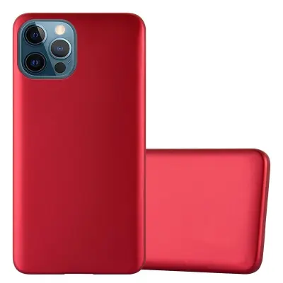 Cadorabo Case, združljiv z Apple v kovinsko rdeči - zaščitni pokrov, narejen iz fleksibilnega silikona TPU