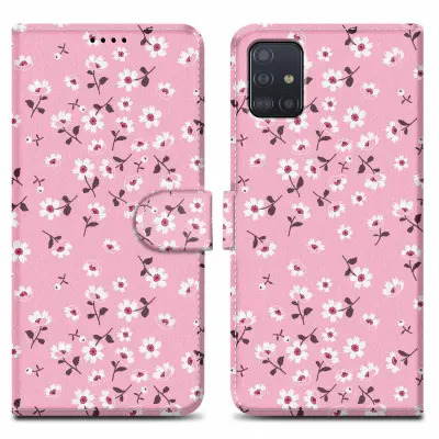 CADORABO Ohišje, združljiv s Samsungom - Design Flower Rain št. 6 - Zaščitni pokrov z magnetnim zapiranjem, funkcijo stojala in režo za kartico