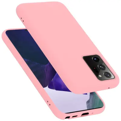 Ohišje Cadorabo, združljiv s Samsungom v tekoči roza barvi - zaščitni pokrov iz fleksibilnega silikona TPU