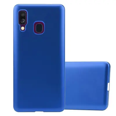 Cadorabo Case, združljiv s Samsungom v kovinsko modri - zaščitni pokrov, narejen iz fleksibilnega silikona TPU
