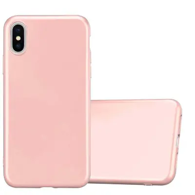 Cadorabo Case, združljiv z Apple v kovinskem rosă ‰ Gold - zaščitni pokrov iz fleksibilnega silikona TPU