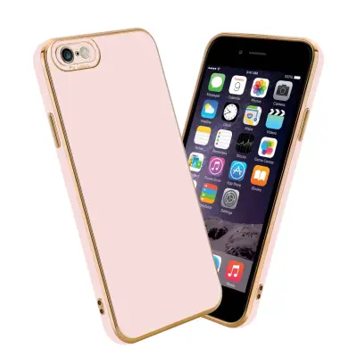 CADORABO Ohišje, združljiv z Apple v sijajnem roza - Rose Gold - Zaščitni pokrov iz fleksibilnega silikona TPU in z zaščito pred kamero