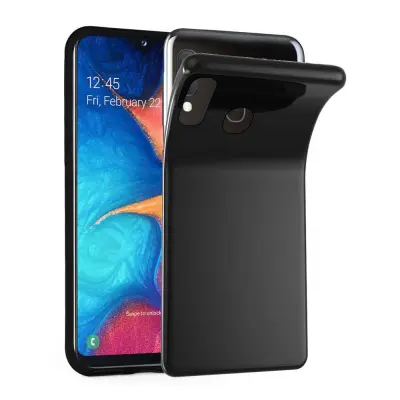CADORABO Ohišje, združljiv s Samsungom v črni barvi, narejen iz fleksibilnega silikona TPU