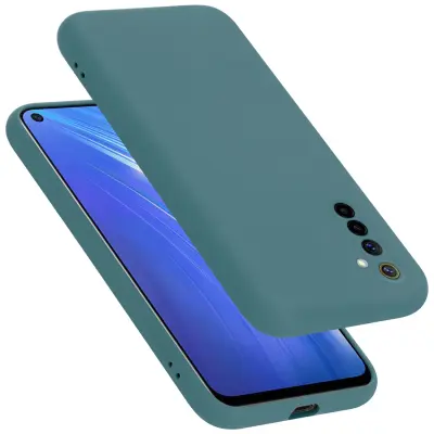 CADORABO Ohišje, združljiv z Realme v tekoči zeleni barvi - zaščitni pokrov iz fleksibilnega silikona TPU