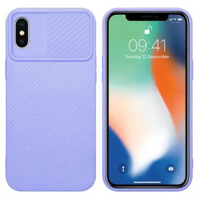 CADORABO Ohišje, združljiv z Apple v Bonbon Purple - Zaščitni pokrov iz fleksibilnega silikona TPU in z zaščito pred kamero