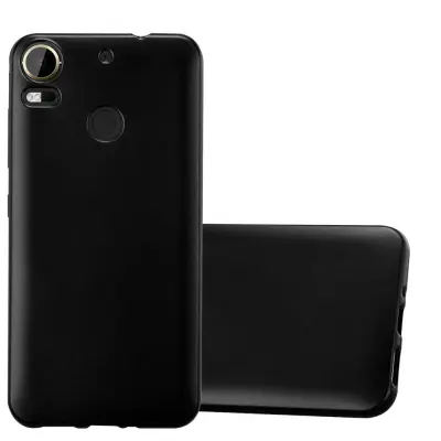 Cadorabo Case, združljiv s HTC v kovinski črni barvi - zaščitni pokrov iz fleksibilnega silikona TPU