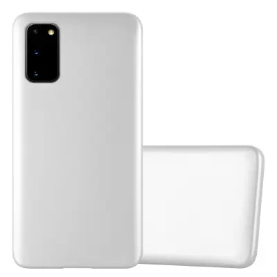 Cadorabo Case, združljiv s Samsungom v kovinskem srebru - zaščitni pokrov, narejen iz fleksibilnega silikona TPU