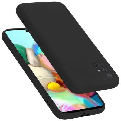 Cadorabo Case, združljiv s Samsungom v tekoči črni barvi - zaščitni pokrov iz fleksibilnega silikona TPU