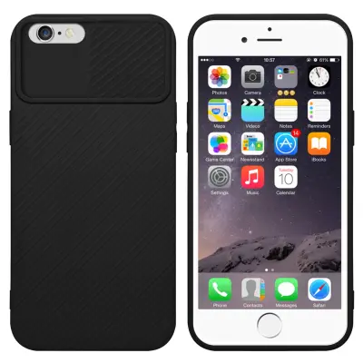 CADORABO Ohišje, združljiv z Apple v Bonbon Black - Zaščitni pokrov iz fleksibilnega silikona TPU in z zaščito pred kamero