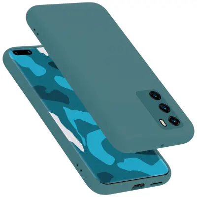 CADORABO Ohišje, združljiv s Huawei v tekoči zeleni barvi - zaščitni pokrov iz fleksibilnega silikona TPU
