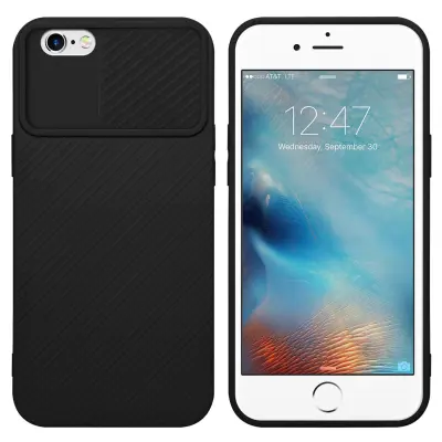 CADORABO Ohišje, združljiv z Apple v Bonbon Black - Zaščitni pokrov iz fleksibilnega silikona TPU in z zaščito pred kamero
