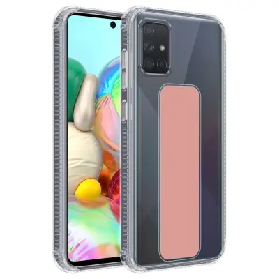 Cadorabo Case, združljiv s Samsungom v roza - zaščitni pokrov, narejen iz fleksibilnega silikona TPU z držalom in funkcijo stojala