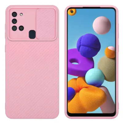 CADORABO Ohišje, združljiv s Samsungom v Bonbon Pink - Zaščitni pokrov, narejen iz fleksibilnega silikona TPU in z zaščito pred kamero