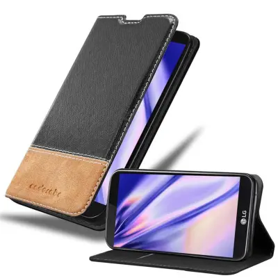 CADORABO Ohišje, združljiv z LG v črno rjavi barvi - zaščitni pokrov z magnetnim zapiranjem, stoječo funkcijo in režo za kartico