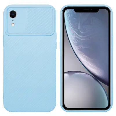 CADORABO Ohišje, združljiv z Apple v Bonbon Light Blue - Zaščitni pokrov, narejen iz fleksibilnega silikona TPU in z zaščito pred kamero
