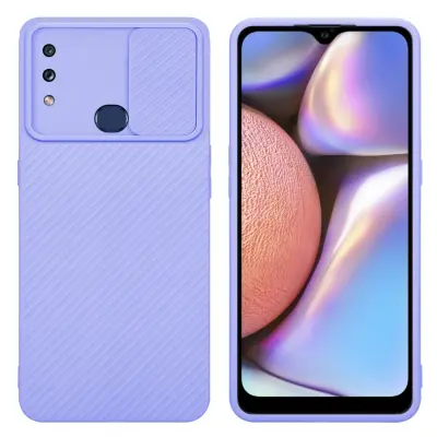 CADORABO Ohišje, združljiv s Samsungom v Bonbon Purple - Zaščitni pokrov, narejen iz fleksibilnega silikona TPU in z zaščito pred kamero