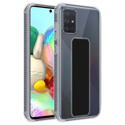 Cadorabo Case, združljiv s Samsungom v črnem - zaščitnem pokrovu, narejen iz fleksibilnega silikona TPU z držalom in funkcijo stojala