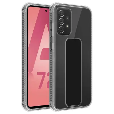 Cadorabo Case, združljiv s Samsungom v črnem - zaščitnem pokrovu, narejen iz fleksibilnega silikona TPU z držalom in funkcijo stojala
