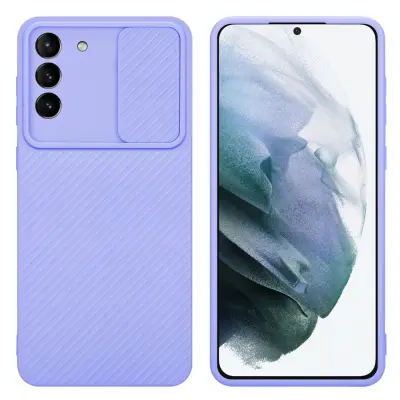 CADORABO Ohišje, združljiv s Samsungom v Bonbon Purple - Zaščitni pokrov, narejen iz fleksibilnega silikona TPU in z zaščito pred kamero