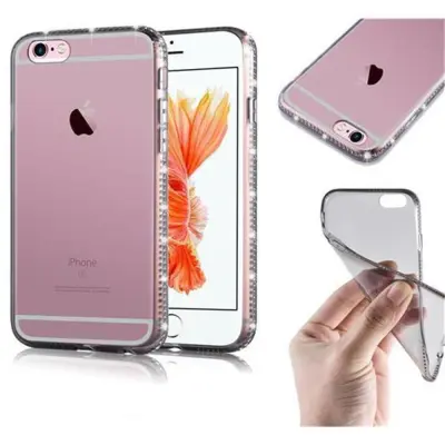 Cadorabo Case, združljiv z Apple v prozornem črnem - zaščitnem pokrovu, narejen iz fleksibilnega silikona TPU v oblikovanju nosoroga