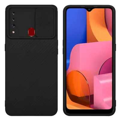Cadorabo Case, združljiv s Samsungom v Bonbon Black - Zaščitni pokrov, narejen iz fleksibilnega silikona TPU in z zaščito pred kamero