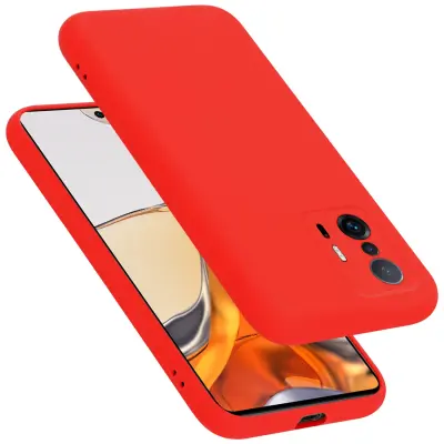 CADORABO Ohišje, združljiv s Xiaomi v tekoči rdeči barvi - zaščitni pokrov iz fleksibilnega silikona TPU