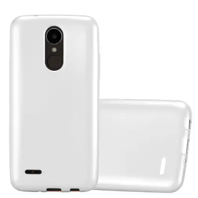Cadorabo Case, združljiv z LG v kovinsko srebro - zaščitni pokrov iz fleksibilnega silikona TPU