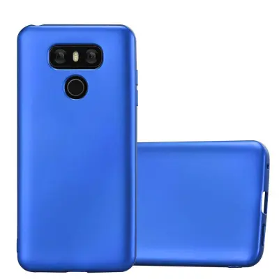 Cadorabo Case, združljiv z LG v kovinsko modri - zaščitni pokrov, narejen iz fleksibilnega silikona TPU