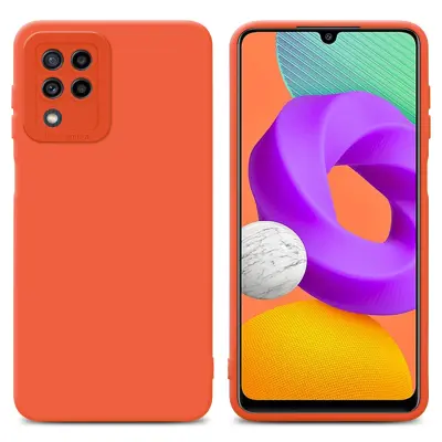 CADORABO Ohišje, združljiv s Samsungom v tekočini Orange - Zaščitni pokrov iz fleksibilnega silikona TPU