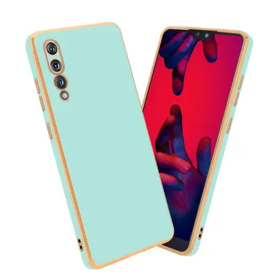 CADORABO Ohišje, združljiv s Huawei v sijajni metini zeleni barvi - Zlato - zaščitni pokrov iz fleksibilnega silikona TPU in z zaščito pred kamero