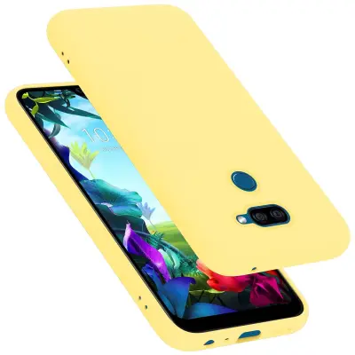 Cadorabo ohišje, združljiv z LG v tekoči rumeni - zaščitni pokrov iz fleksibilnega silikona TPU
