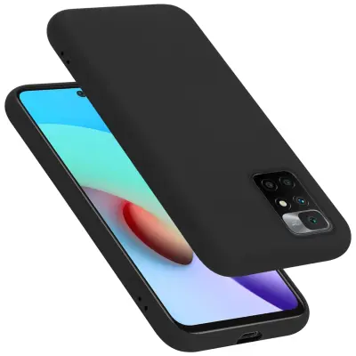 CADORABO Ohišje, združljiv s Xiaomi v tekoči črni barvi - zaščitni pokrov iz fleksibilnega silikona TPU
