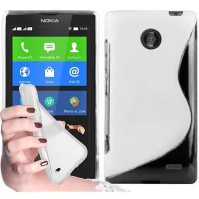 Primer Cadorabo, združljiv z Nokia v pol prozorni - zaščitni pokrov, narejen iz fleksibilnega silikona TPU