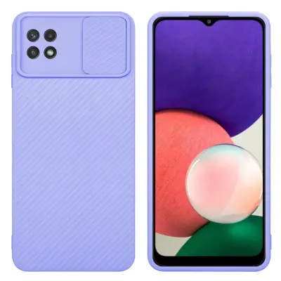 CADORABO Ohišje, združljiv s Samsungom v Bonbon Purple - Zaščitni pokrov, narejen iz fleksibilnega silikona TPU in z zaščito pred kamero