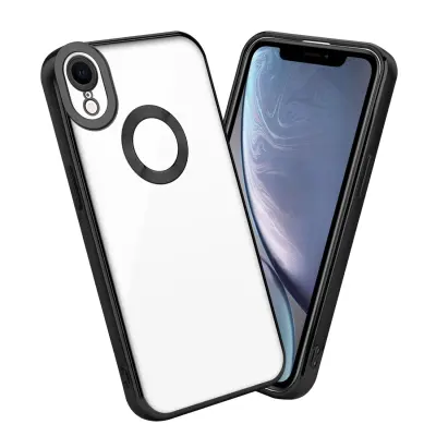 Cadorabo Case, združljiv z Apple v prozorni - črni - zaščitni pokrov, narejen iz fleksibilnega silikona TPU s kromiranjem