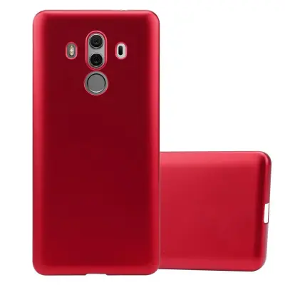 Cadorabo Case, združljiv s Huawei v kovinsko rdeči - zaščitni pokrov iz fleksibilnega silikona TPU