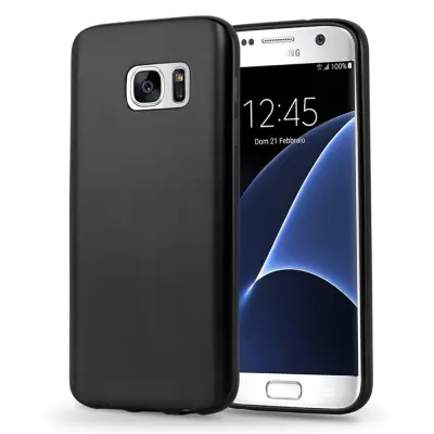Cadorabo Case, združljiv s Samsungom v kovinski črni barvi - zaščitni pokrov iz fleksibilnega silikona TPU