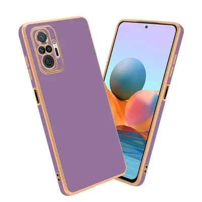 CADORABO Ohišje, združljiv s Xiaomi v sijajnem vijoličnem - zlatu - zaščitni pokrov iz fleksibilnega silikona TPU in z zaščito pred kamero